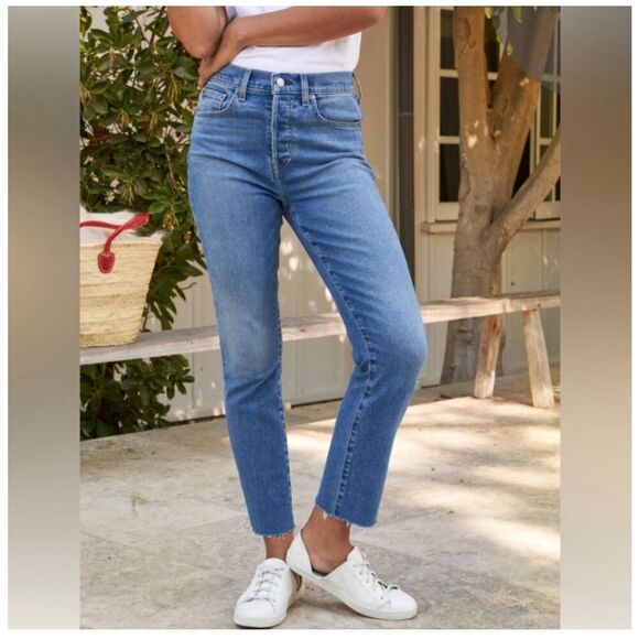Frank & Eileen Cork Everyday Jeans Raw Hem Antique Blue 32